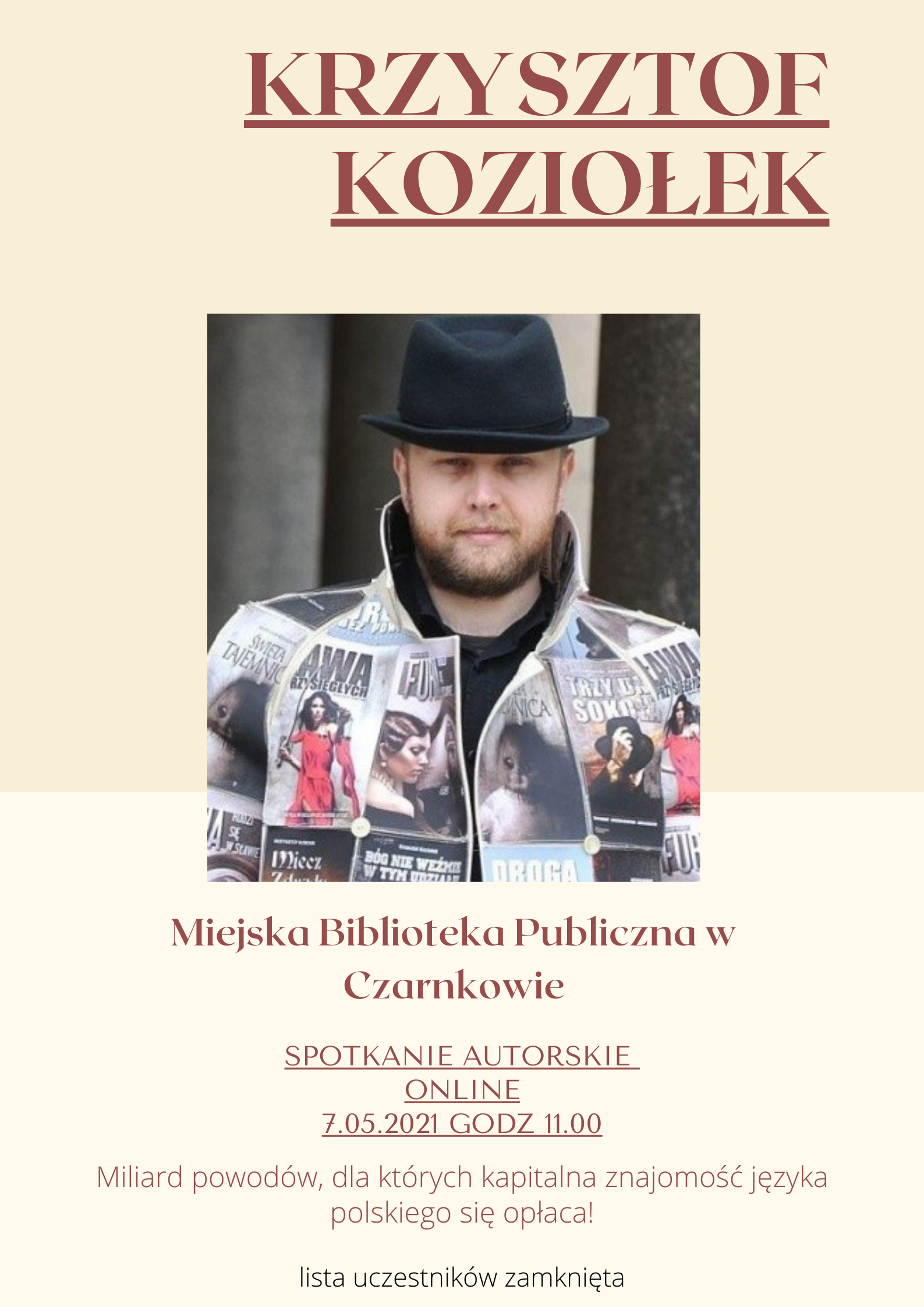 Krzysztof Koziołek plakat