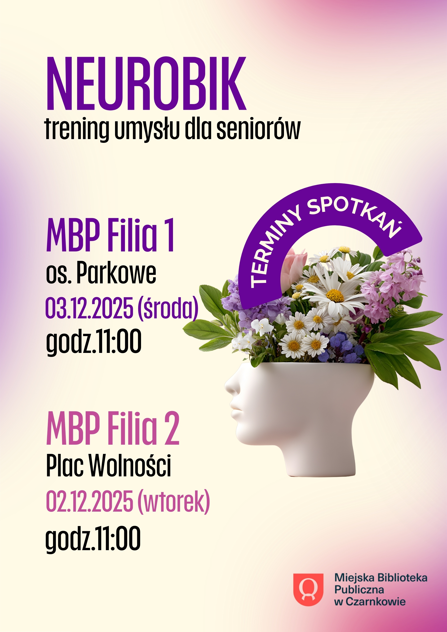 Na plakacie znajdują się informacje dotyczące terminu, daty 