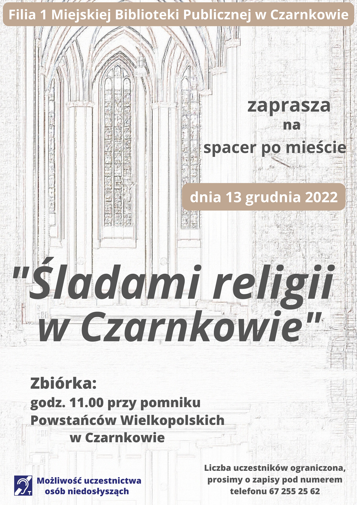 Śladami religii w Czarnkowie 2022 zapowiedź - MBP Czarnków
