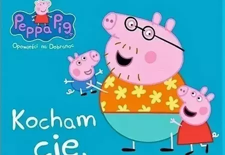 Okładka książki z serii Świnka Peppa pod tytułem "Kocham Cię tatusiu"